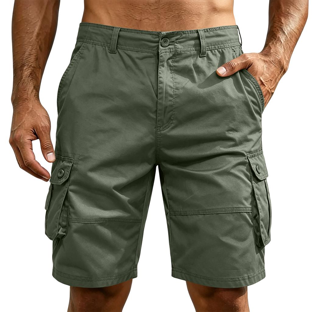 Men’s Loose Fit Cargo Shorts with Multiple Pockets Summer Straight Leg Lightweight Casual Work Shorts for Outdoor Activities