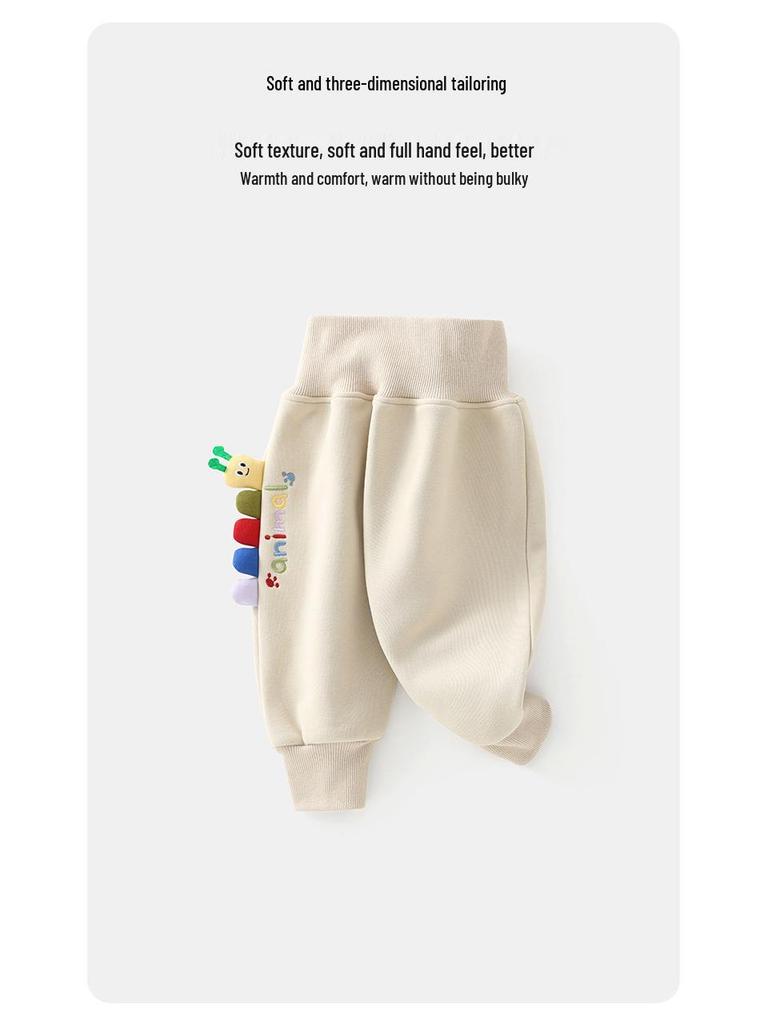 DUUDUU Thickened Fleece-Lined Pants for Newborns - A-Class Large Baby Sweatpants for Autumn/Winter 2025