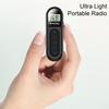 Portable Mini FM Radio Clip Design Clear Signal Low Distortion LCD Display Rechargeable High Sensitivity Mini Radio