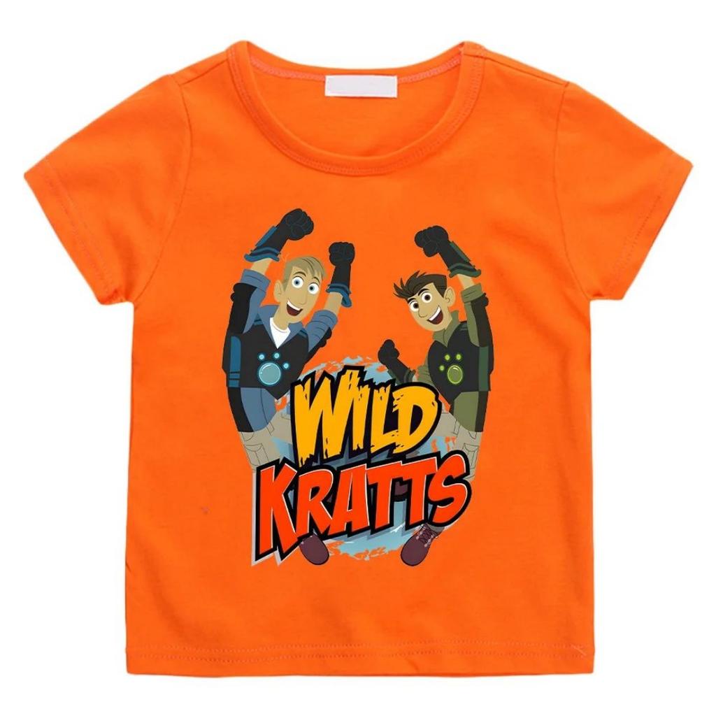 2026 Summer new Wild krats cartoon T-shirt 3d printed New T-shirt Kids Fun Adventure Cartoon T-shirt Cool Boy Short sleeve