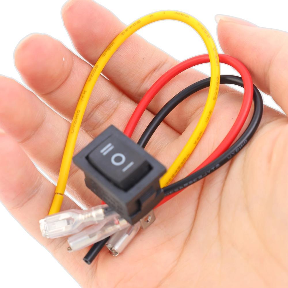 Mini Round Rocker Switch ON OFF 3 Pin SPDT AC DC 12V Auto Car Marine Boat Toggle Button 20mm Mounting Hole Snap In Control Kit