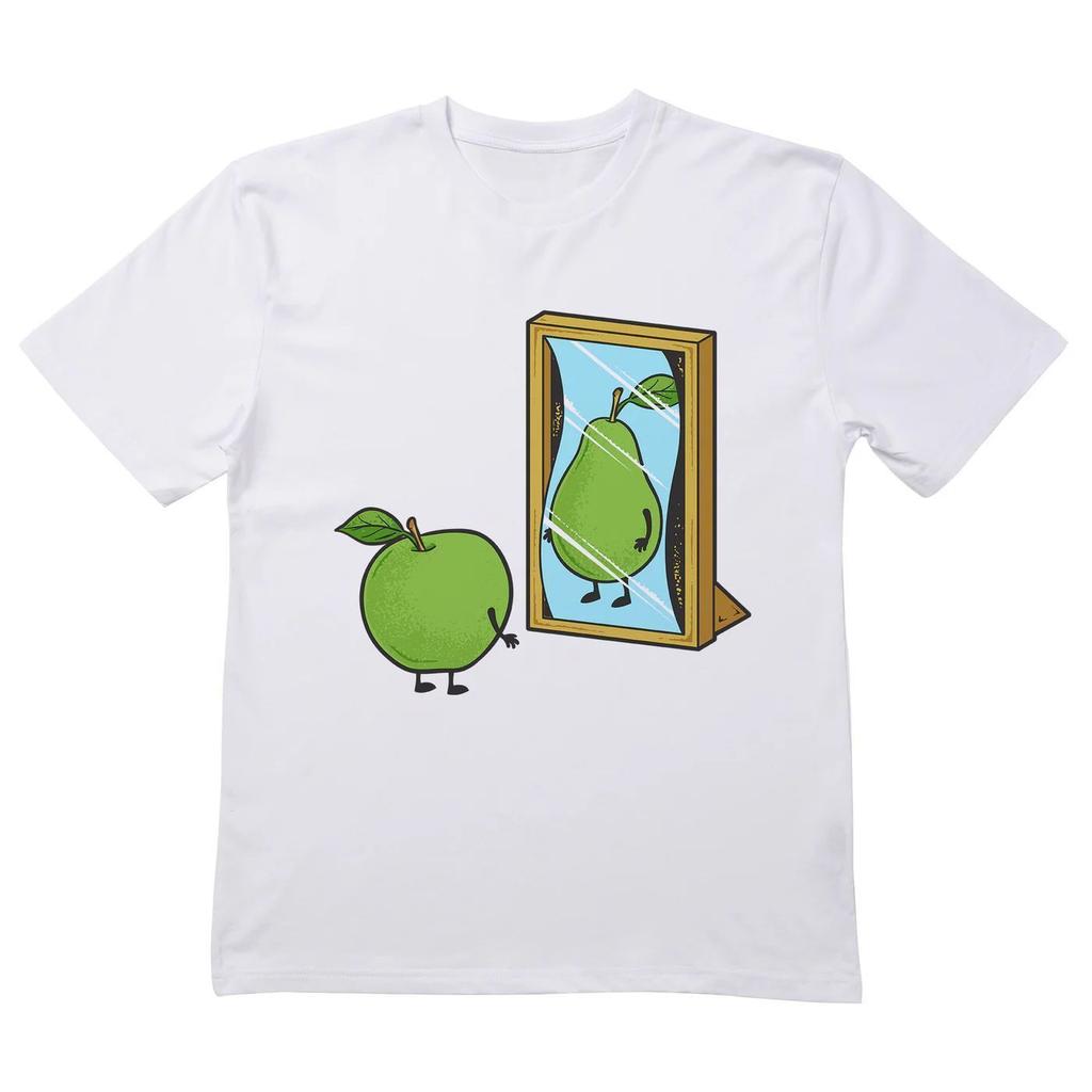 2025 Herbst und Winter Schweres Niedliches Frucht-Druck T-Shirt Herren Damen Reine Baumwolle Lässig Locker Personalisiert Vielseitiges T-Shirt