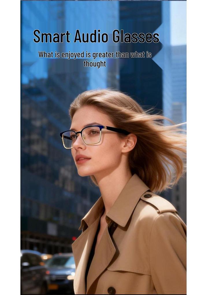 Smart Bluetooth Glasses with AI Real-time Translation, Music & Calls - Supports 100+ Languages and Various Frame Shapes