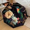 1pc Hummingbird Floral Night Garden Umbrella with Plastic Handle,Suitable for All Seasons Home Travel Outdoor UmbrellaDD410