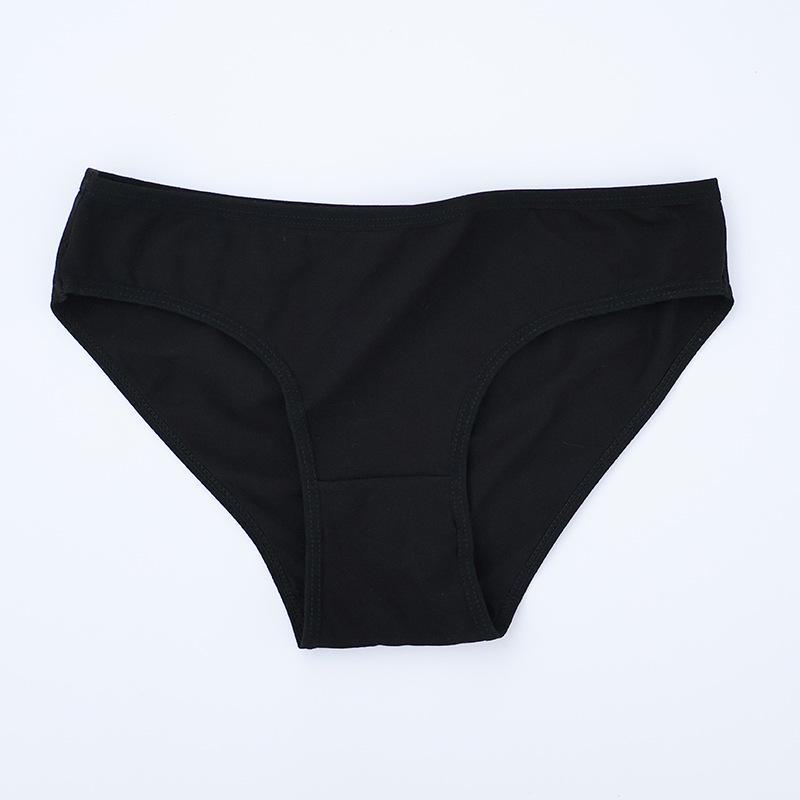 

Женские хлопковые трусы больших размеров, 40 шт. в упаковке — симпатичные однотонные цвета, расчесанные для мягкости M чёрный