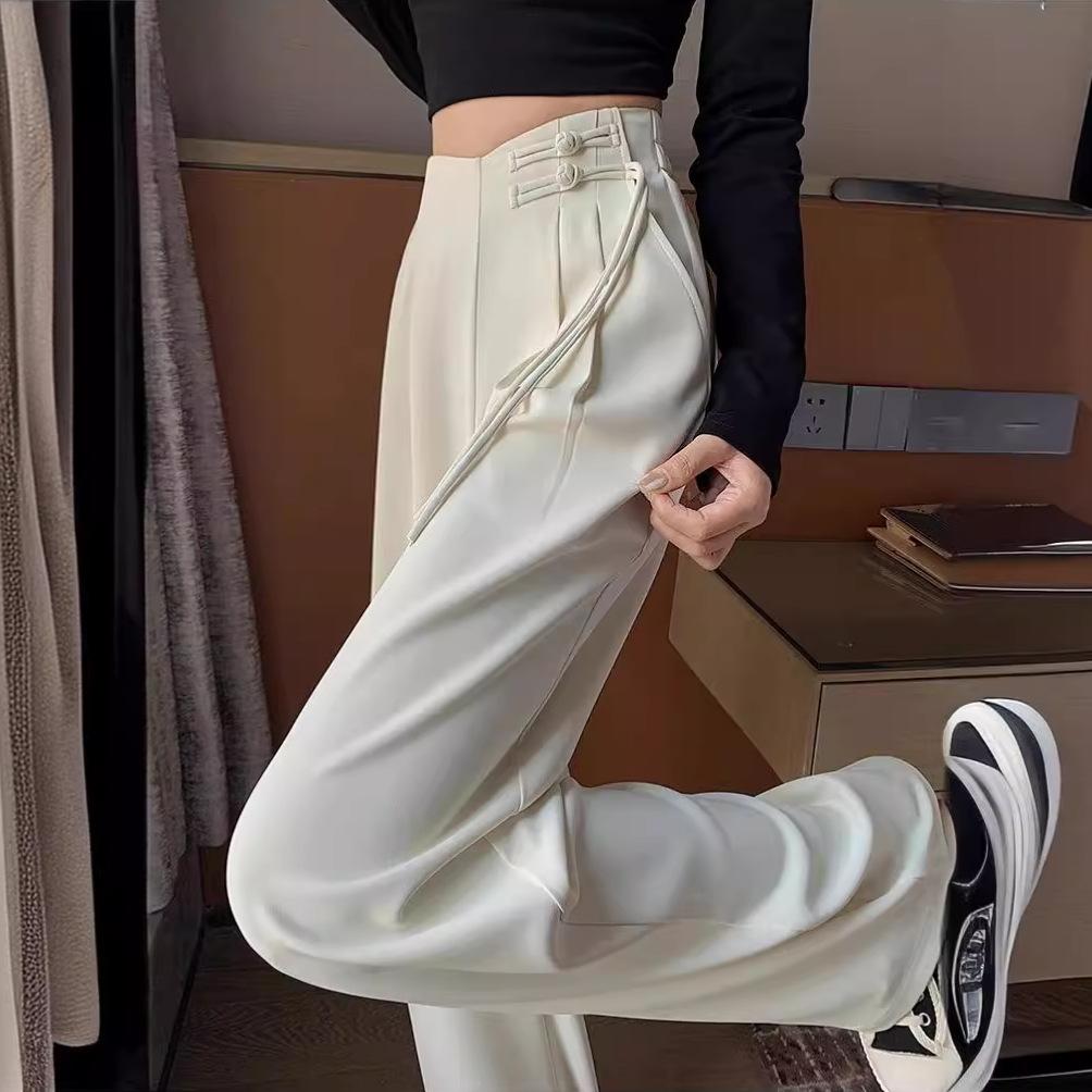 Costume formale de vară cu talie înaltă de damă Pantaloni cu picioare largi Pantaloni de trening sport Pantaloni de sport Pantaloni casual pentru femei