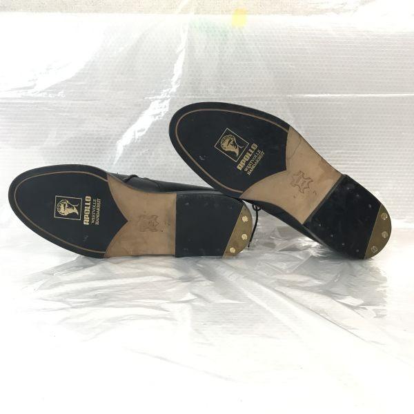 70s-80s Heinrich Dinkelacker Apollo Plain Toe Shoes Men’s 7G 25.5 Black(USED)