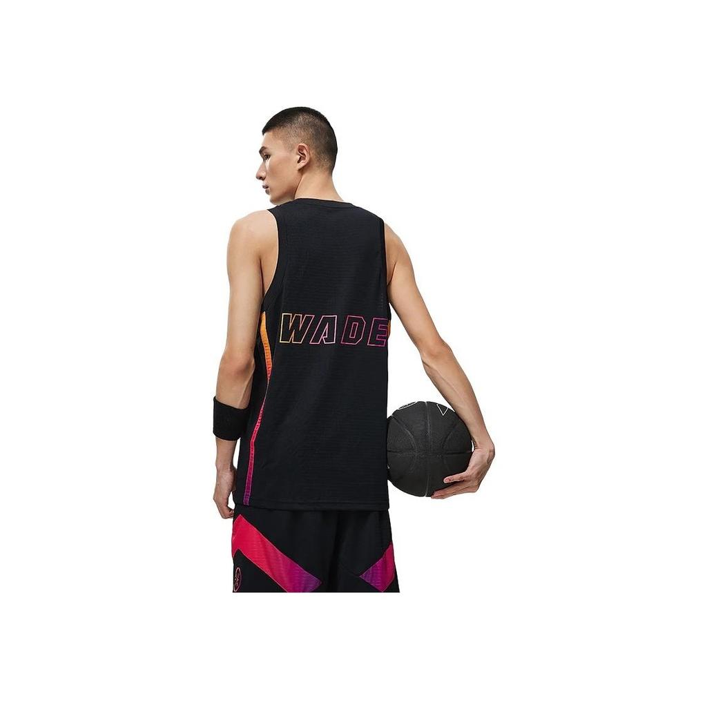 Li-Ning Logo Sleeveless Hooded Tank Top Men Tops Black AAYT013-1
