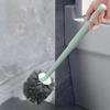 Bathroom Toilet Brush Wall Mount Toilet Brushes & Holders Non-Punch Compact Ergonomic Stain Remover Dead Corner Cleaner Without
