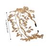 Woven Wire Hair Hoop Elegant Headpiece Super Temperament Crystal Leaf Branch Headband  Formal Prom