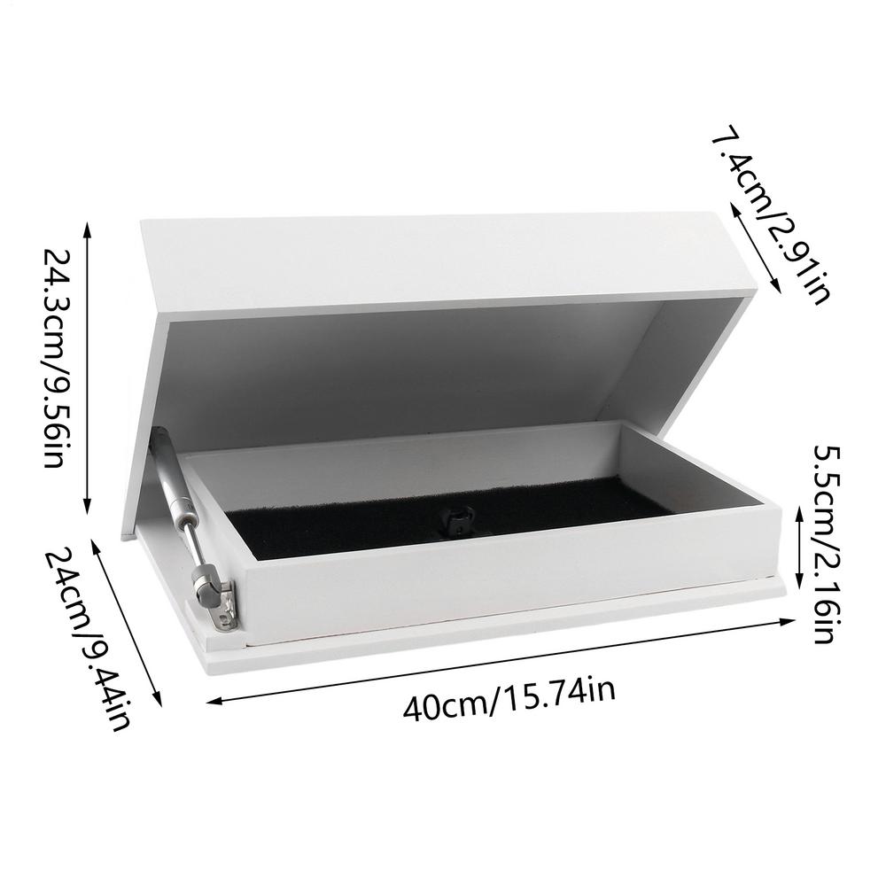 Wall Mounted Storage Rack With Hiddens Compartments Decorative Wooden Floating Display Secret Floating Storage Shelves Safely