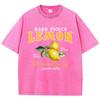 Woman Washed T-Shirts Hand Picked Lemon Always Fresh Print Short Sleeve Cotton Crewneck Oversize Tops Vintage Clothes