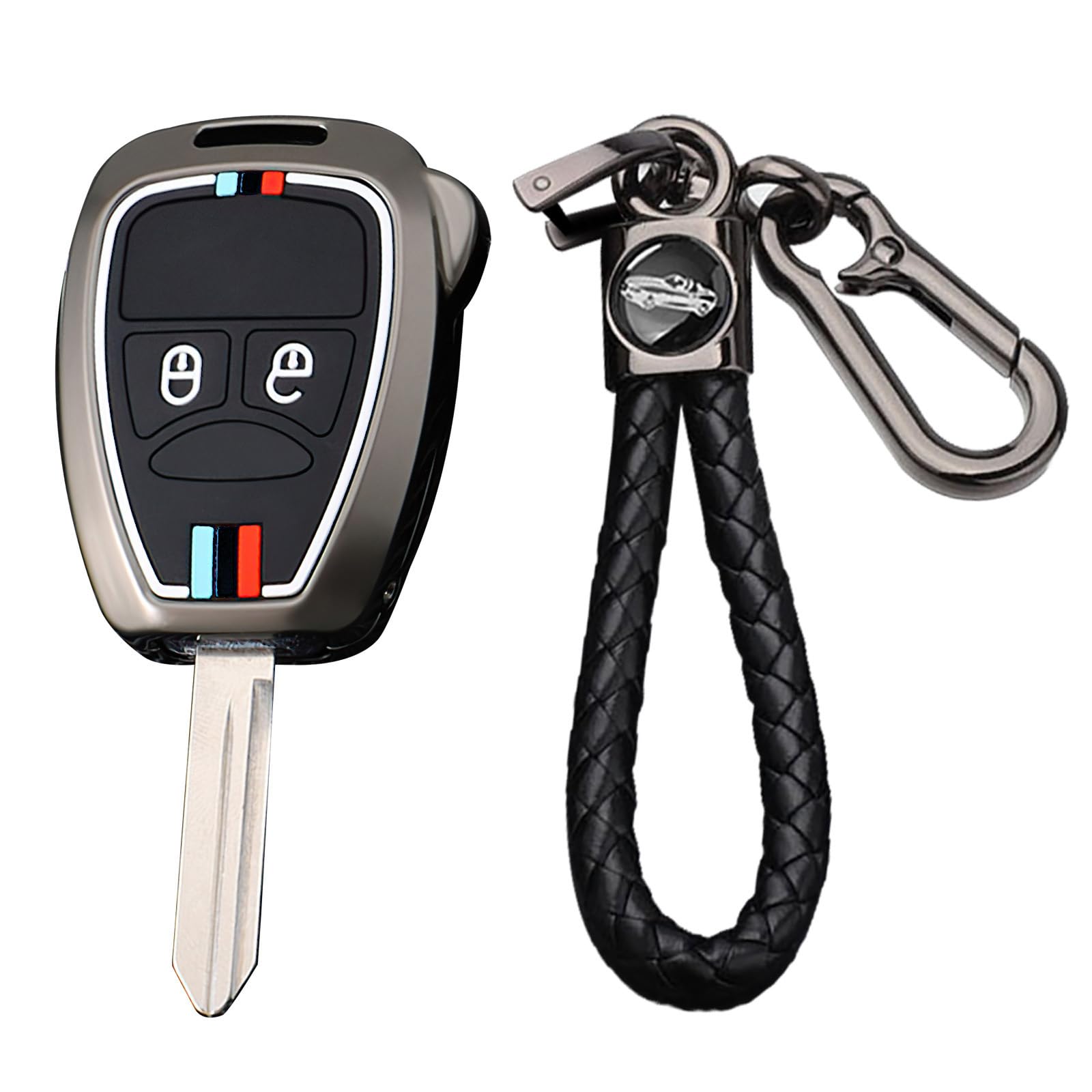 

[TECART] Эксклюзивный чехол для ключа Jeep Чехол для ключа Jeep Chrysler Брелок Dodge Caravan Чехол для ключа Jeep Wrangler Commander Grand Cherokee Автомобильный чехол для ключа Флуоресцентный