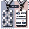 Estuche deslizante de dibujos animados Kawaii, etiqueta de identificación, funda para permiso de trabajo, funda con estampado de oso y conejo, soporte para tarjeta con nombre de permiso de trabajo