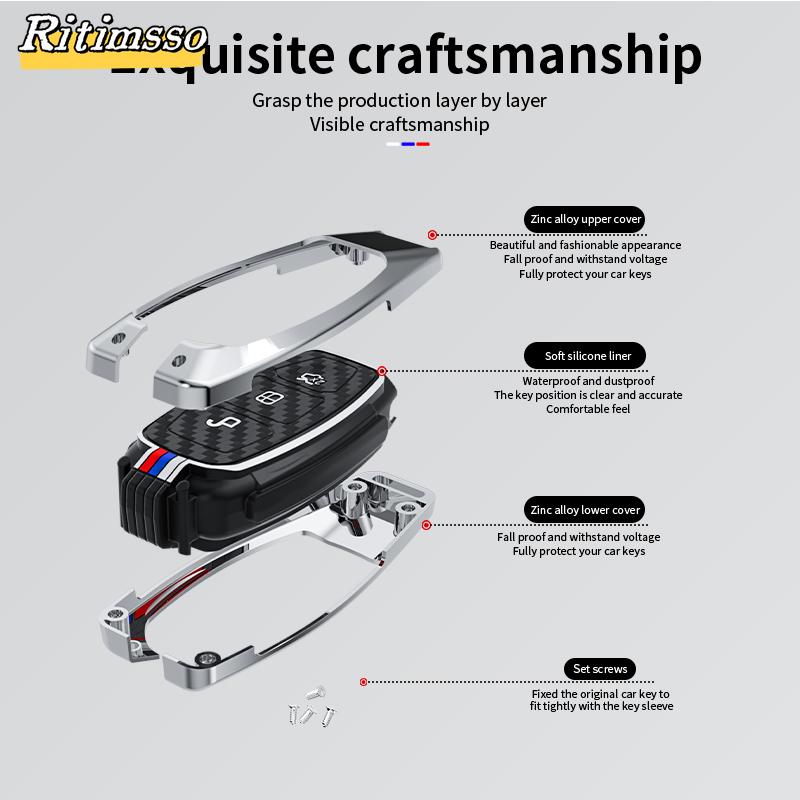 Obudowa kluczyka do samochodu ze stopu metali lekkich do Forda Focusa 3 4 ST Mondeo MK3 MK4 Fiesta Fusion Kuga 2013 2014 2015 2017 2018 Obudowa ochronna pilota