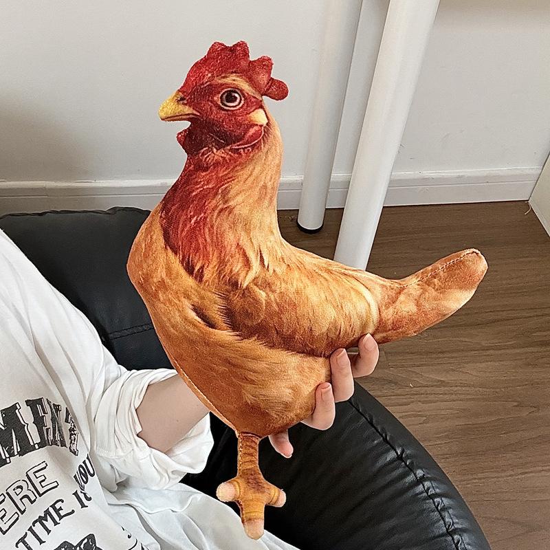 30CM Simulated Egg Laying Hen Doll 3D Simulation Chicken Fill PP Cotton Stuffed Doll Toy Gifts For Kids Home Room Decor