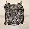 Spring New Versatile 71 Cotton and Linen Feel Small Square Scarf Fashion Leopard Print Silk Scarf Scarf Shawl Tied Waist