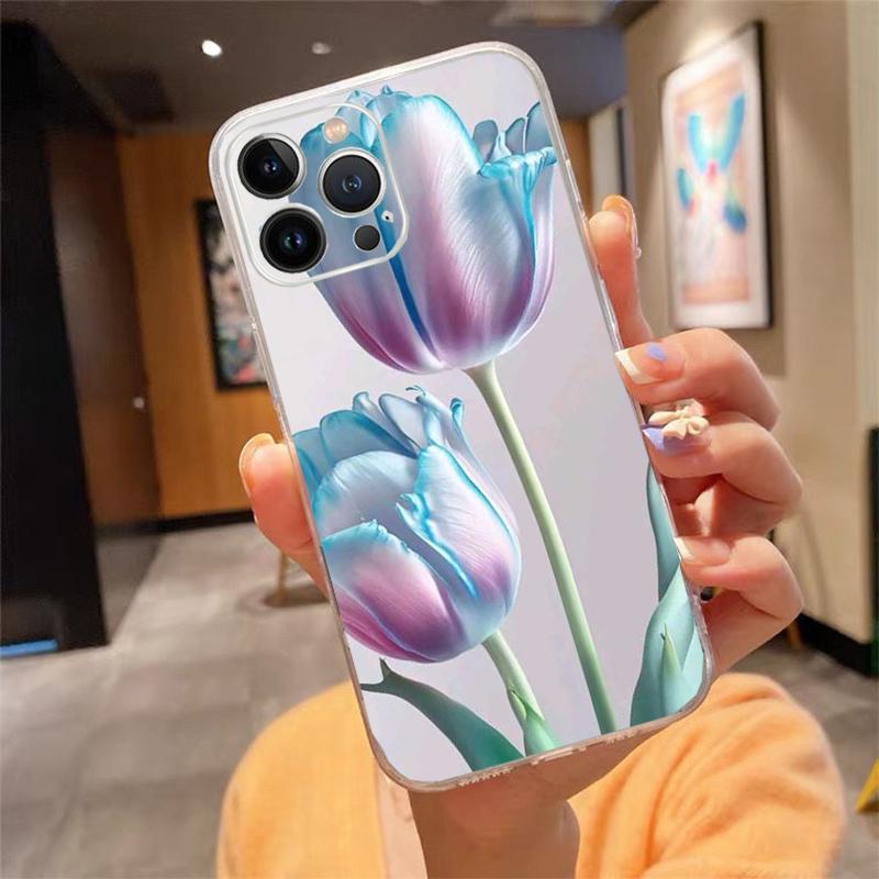 Tulips Phone Case For Iphone 17 Pro Max Air 16 15 14 13 Pro Max 15 16 Pro 15Plus