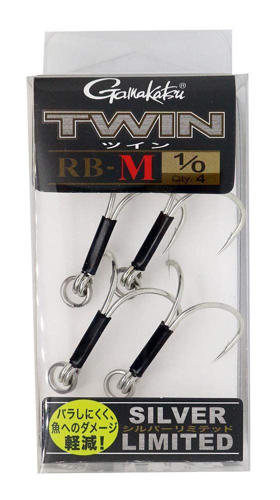 Gamakatsu Treble Hook Rose Twin RB-M Silver Limited medium size