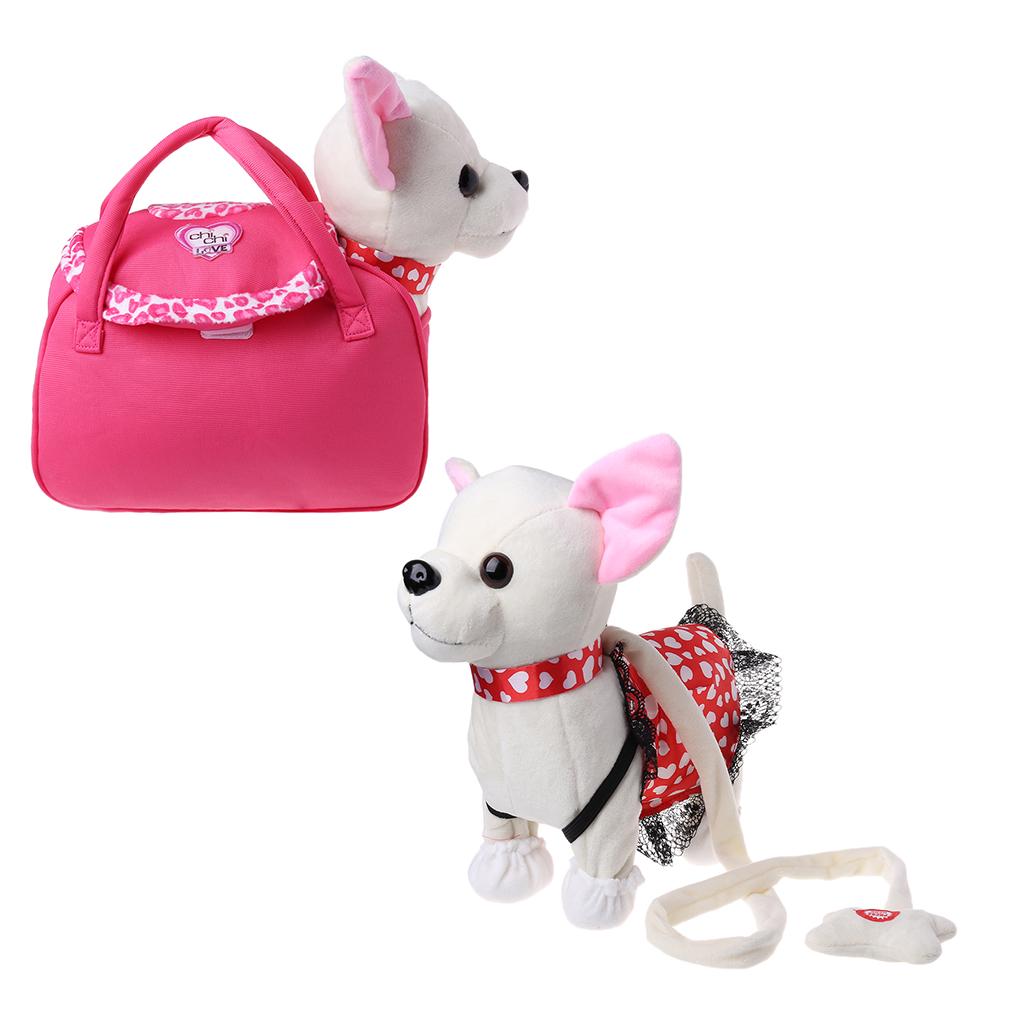 Electronic Pet Robot Dog Zipper Walking Singing Interactive Toy With Bag Kids Birthday Gifts