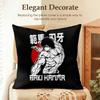 Anime HHanma BBaki Cushion Cover Natural Linen Organic Fabric DoubleSided Printing Sofa Home Decor Gift Pillow Case