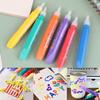 6Pcs 3D Printing Bubble Pen Diy Ink Puffy Paint Pens Like Popcorn Pens Greeting Birthday Cards Handmade Kids Gifts