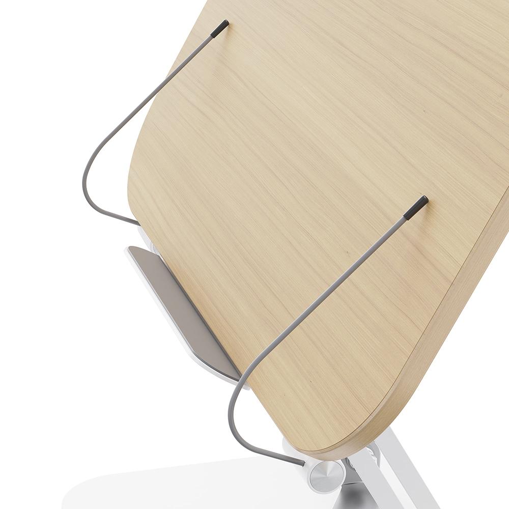 Book Stand, 360 Rotating Double Rod Book Stand Carbon Steel Double Rod Stand Book Stand Design for 17 Inch Laptop