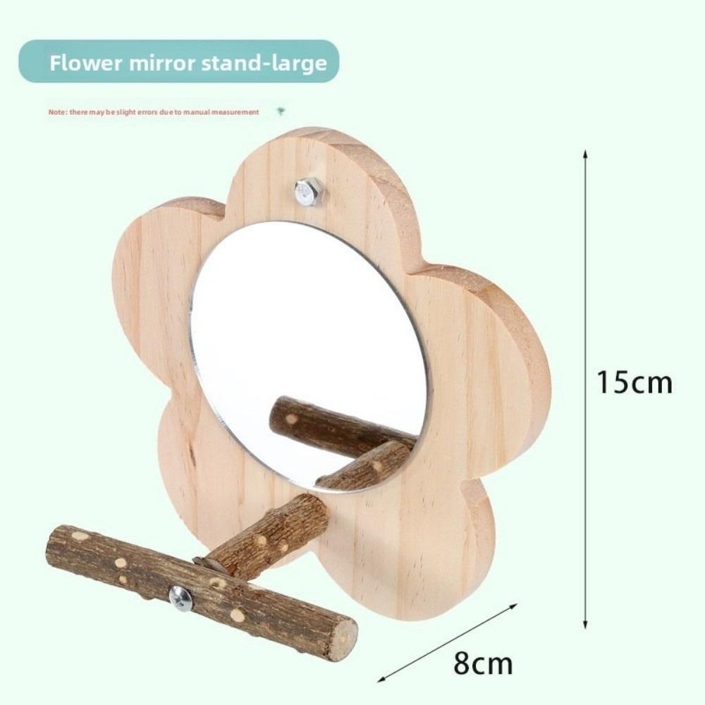 Square Bird Perch Stand Wooden Parrot Toys Creative Branch Perch Rod Stand  Cage Accessories