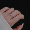Glänzender Ring mit 26 Buchstaben, verstellbar, mit Initiale zum Öffnen, Charm-Schmuck, Geschenk