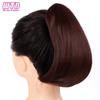 Short Straight Claw On Ponytail for Women Synthetic Straight Ponytail Hairpiece Brown Blonde Hairstyle