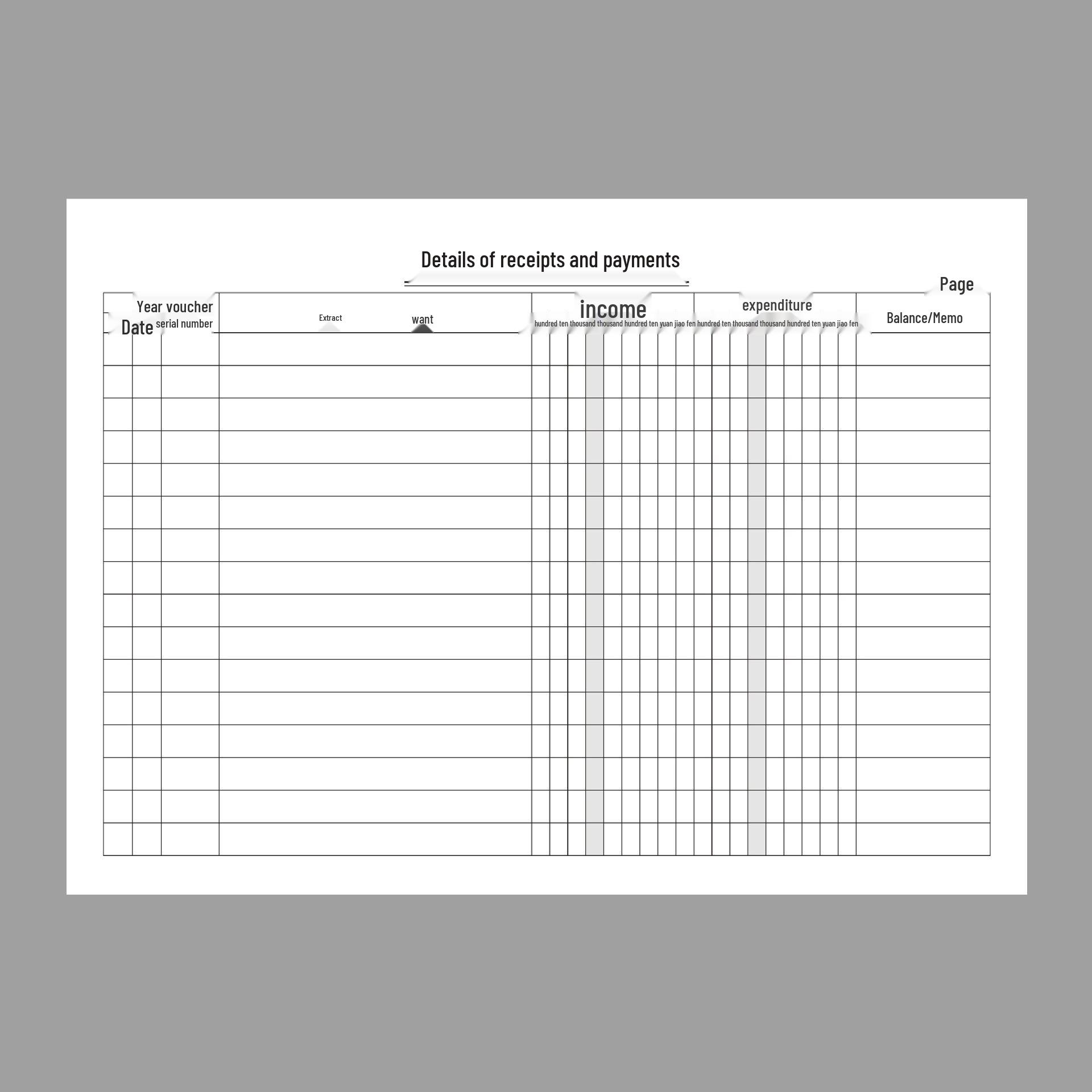 Custom Income & Expenditure Ledger: Inbound/Outbound Accounting & Procurement Notebook