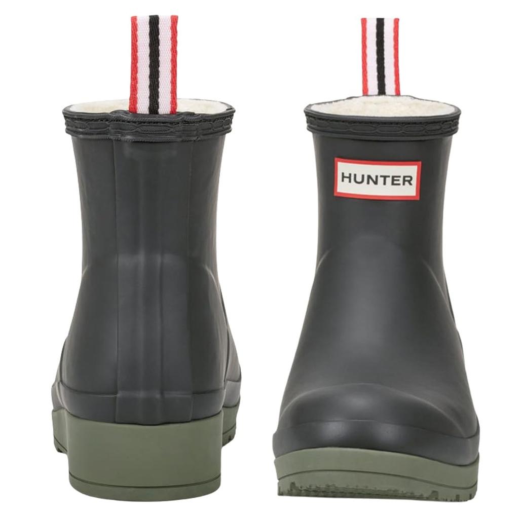 Hunter PLAY SHORT INSULATED Rain and US 7 Women's Boots, Short, Fleece-Lined, Waterproof, Cold-Weather, W-S2235RMA BLACK_002, (24.0cm) [Used]