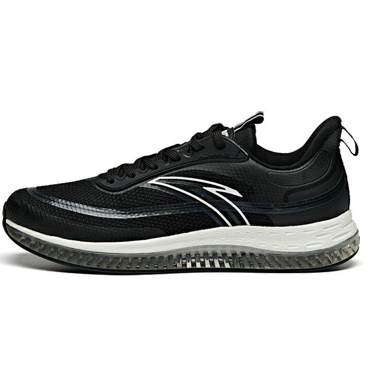 Anta Night Stalker Cushioning Breathable Lightweight Rebound Low Top Running Shoes Men's Black White Flash Technology 112015501-1