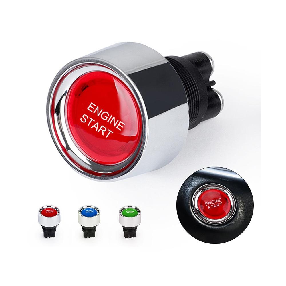 Car Engine Start 50A Push Button Keyless Switch DC 12V Racing Small Start Button Ignition Starter On Off Switches Car Accessori