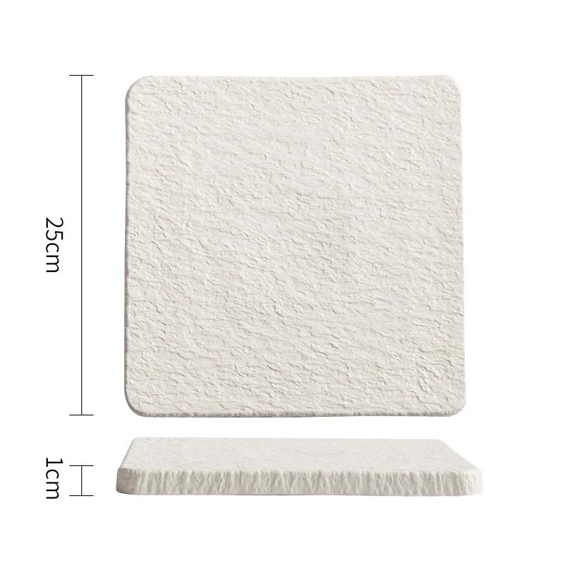 Stone Patterned Ceramic Plate Steak Plate Serving Plate Cake Plates Dessert Sushi Dish Molecular Cuisine Restaurant Tableware