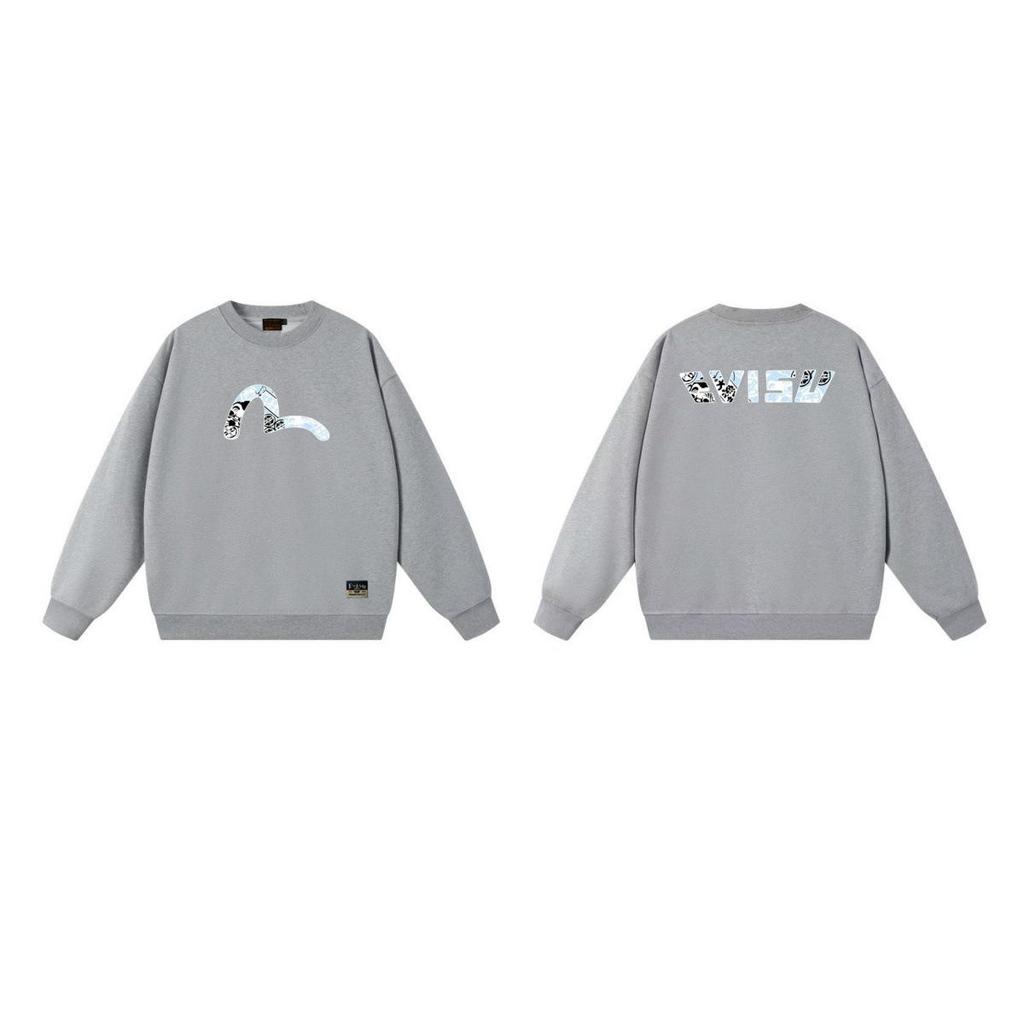 EVISU Fukujin 2025 Herbst-Hoodie: Herren Rundhals-Sweatshirt & Damen-T-Shirt mit neuem Druckmuster