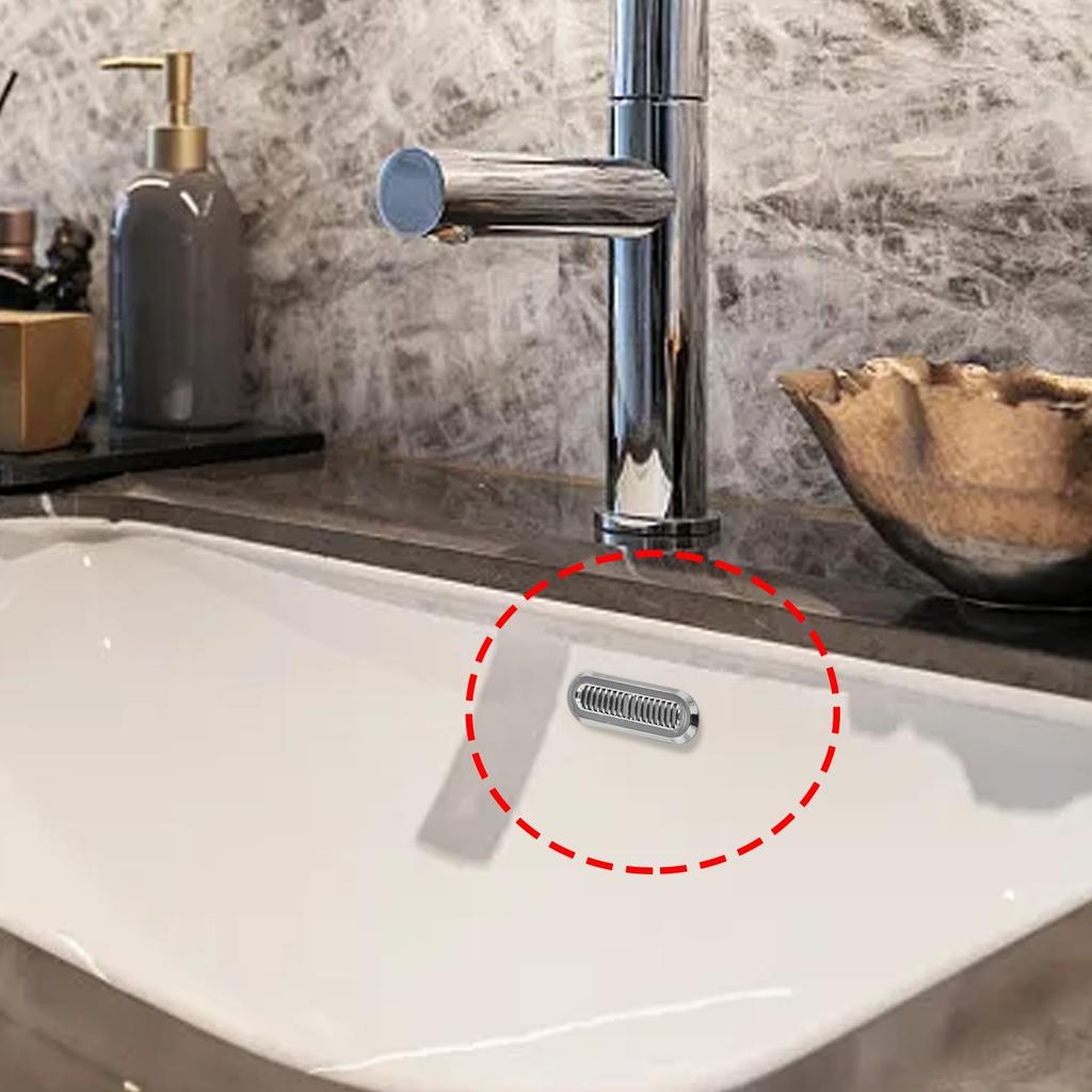 Badezimmer Dekor 5,4x1,95cm ABS Kunststoff Zierleiste Abdeckung für Waschbecken Abflussabdeckung Elegantes Design Für Gewerbliche Räume
