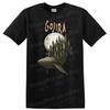 Gojira Retro Rock Whale City Castle Moon Fantasy Art T Shirt W/ Tee