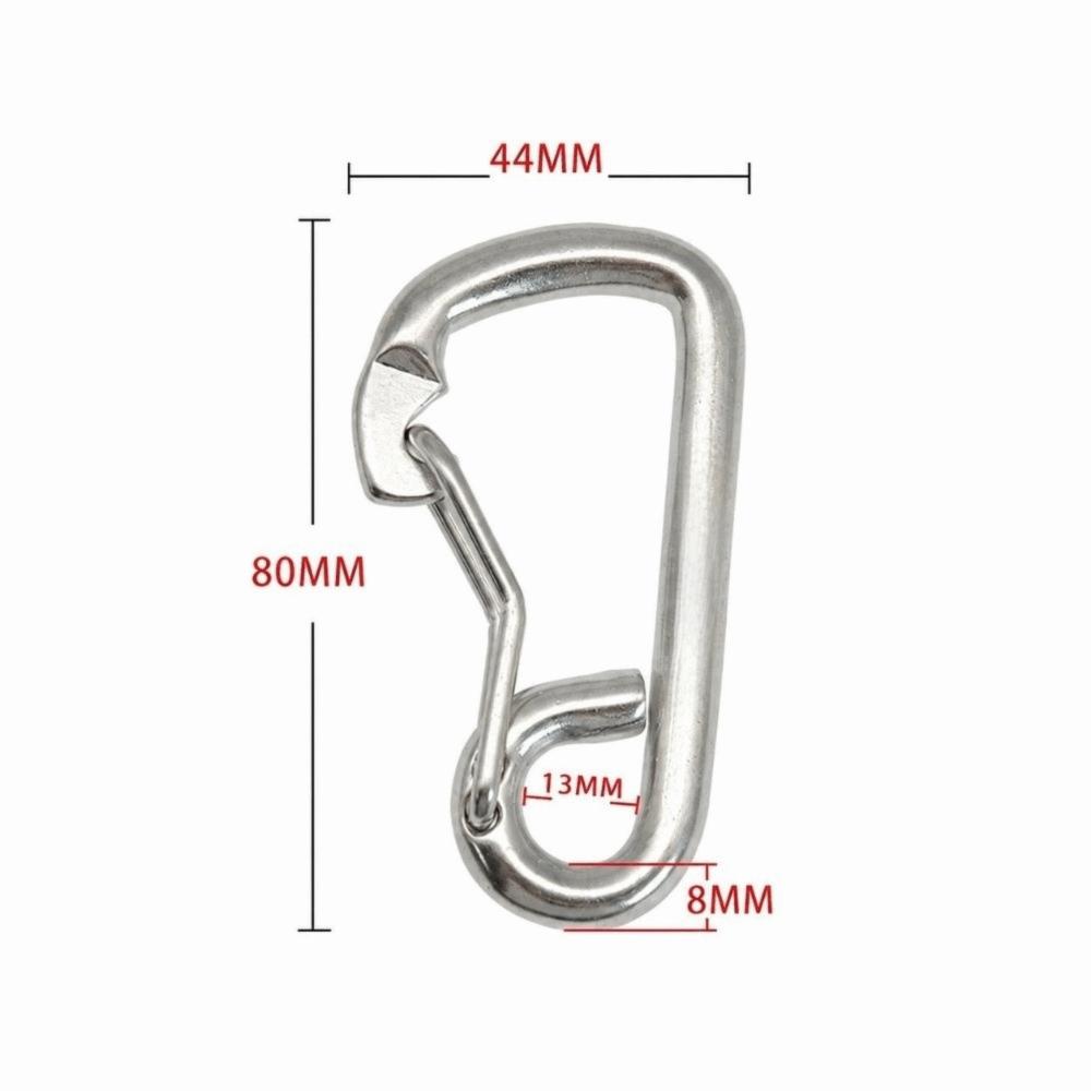 80mm Scuba Diving Safety Carabiner 316 Stainless Steel Diving Carabiner Scuba Diving