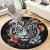 1pc Tiger Floral Decor Chair Carpet for Office Non-Slip Mat for Office - Decorative Floor Mat  Yy251030212