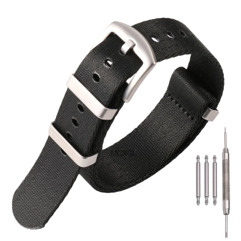 

Watch Accessories Suitable for Omega Rolex Seiko Nylon Strap 18mm 20mm 22mm 24mm Premium Heavy Duty Bracelet Correa Watchband 20mm чорний
