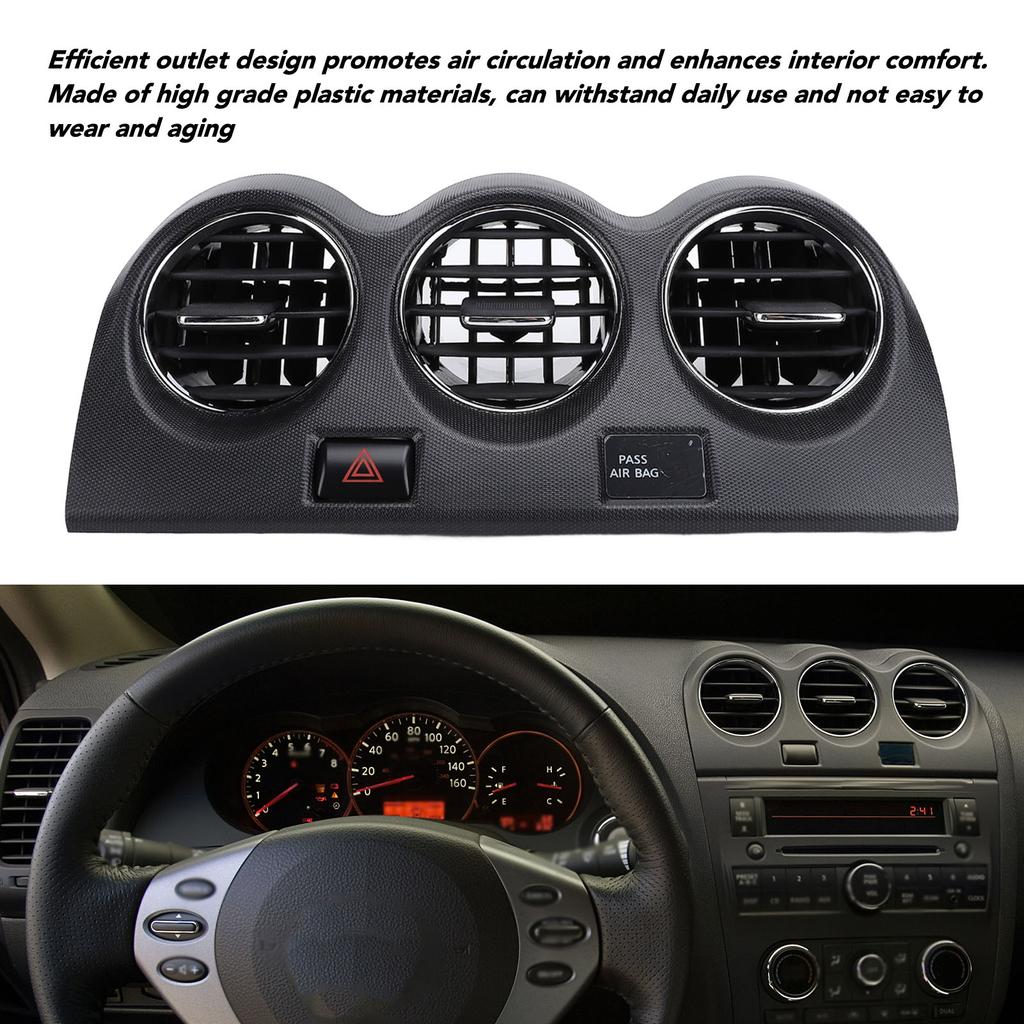 Car Center Dash AC Outlet Air Vent Panel with Emergency Switch E771 5111E100 for Altima Fourth Generation 2007 to 2012