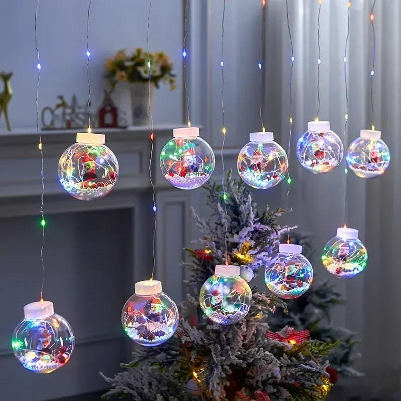 8 Modes LED Fairy String Light Christmas Wish Ball Colorful Light Outdoor Garden Wedding Home Room Christmas Decoration Lamp