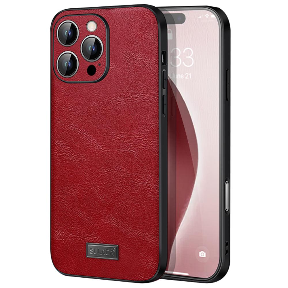 SULADA For iPhone 16 Pro Max Case PU Leather+TPU+PC Back Phone Cover