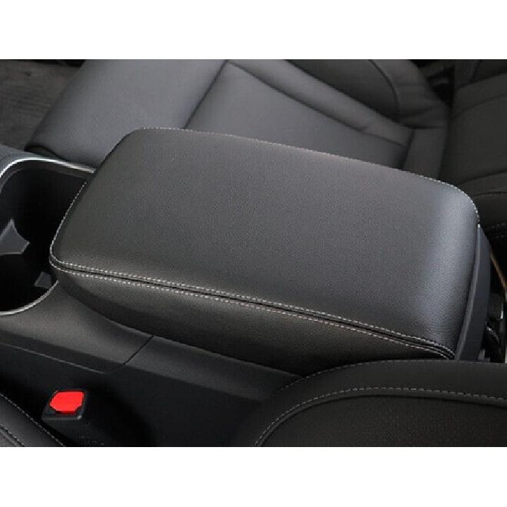 For Subaru Outback 2020-2023 Black Leather Middle Console Armrest Box Cover Trim