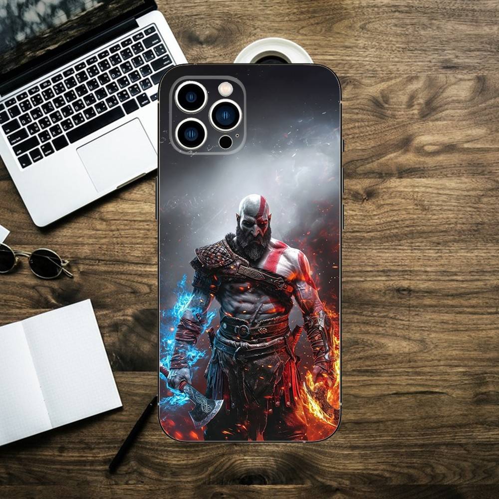 

God Of W-War Phone Case For iPhone 16,15,14,13,12,11,XS,XR,X,8,7,Pro,Max,Plus,mini Silicone Black Cover iPhone16pro