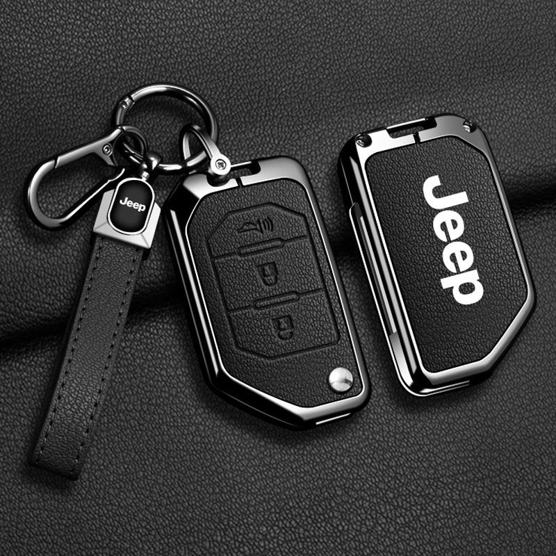 Compatible Jeep Key Case for Compass, Renegade, Cherokee, Grand Commander, Grand Cherokee