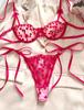 SEAUR Open Crotch Sheer and Dark Size M Women's T-Back Panties, Exciting, Pink,