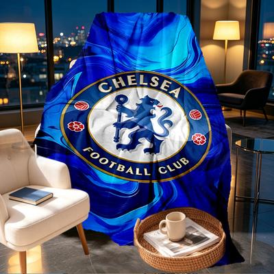 Chelsea F.C Print Blanket - Soft & Comfortable, for Bedroom, Travel, Sofa, Home Decoration - Birthday Christmas Gift for Friend