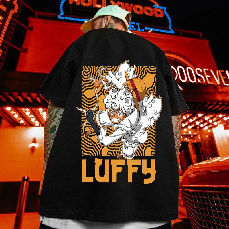 Cosplay One Piece Luffy Animation Men's Couple Summer New Men's and Women's Animation Streetwear
